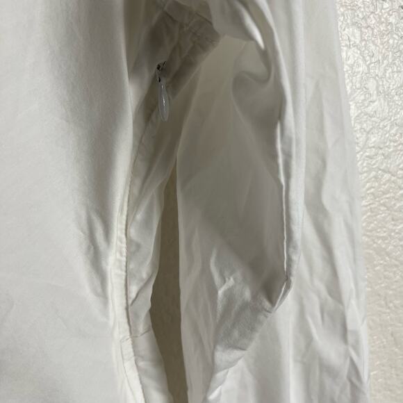 Tanya Taylor Winnie White Long Sleeve Poplin Wrap Shirt Mini Dress Size 6 - Picture 14 of 14